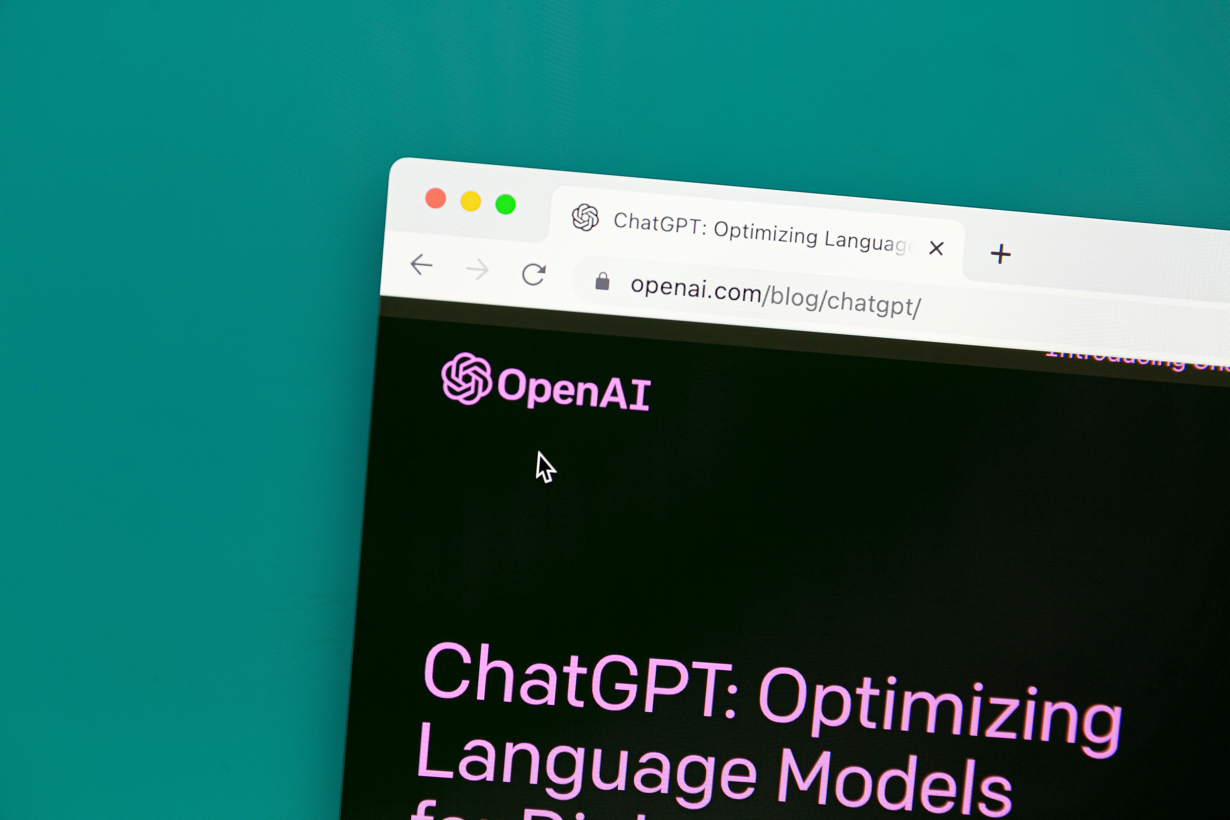 ChatGPT Text auf einer Desktop-Oberfläche.
